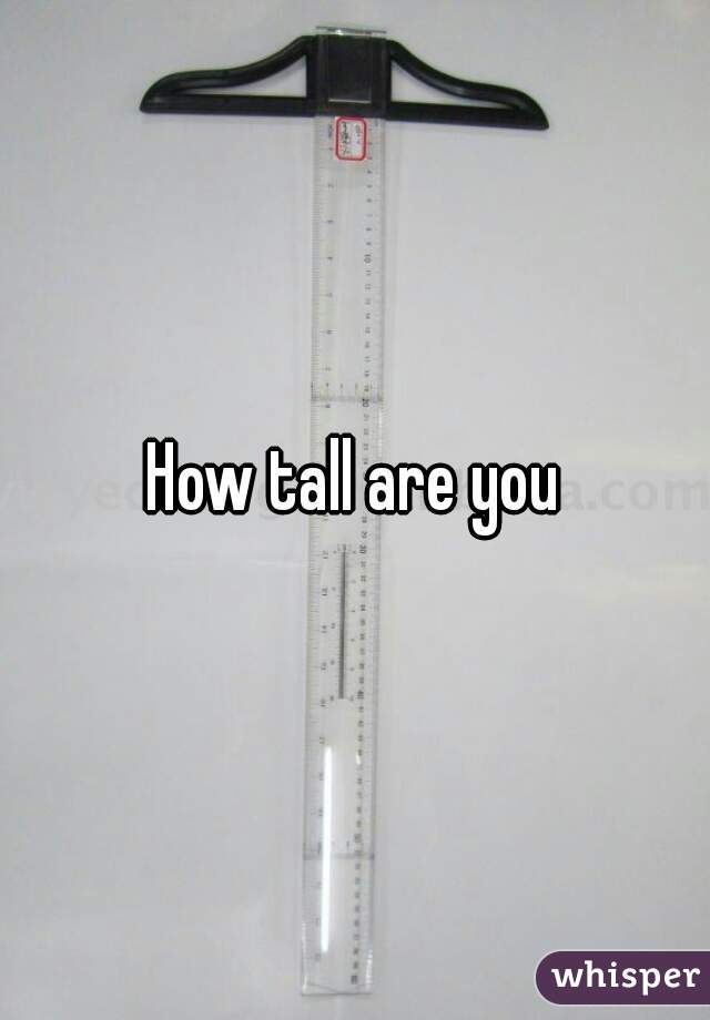 How tall are you