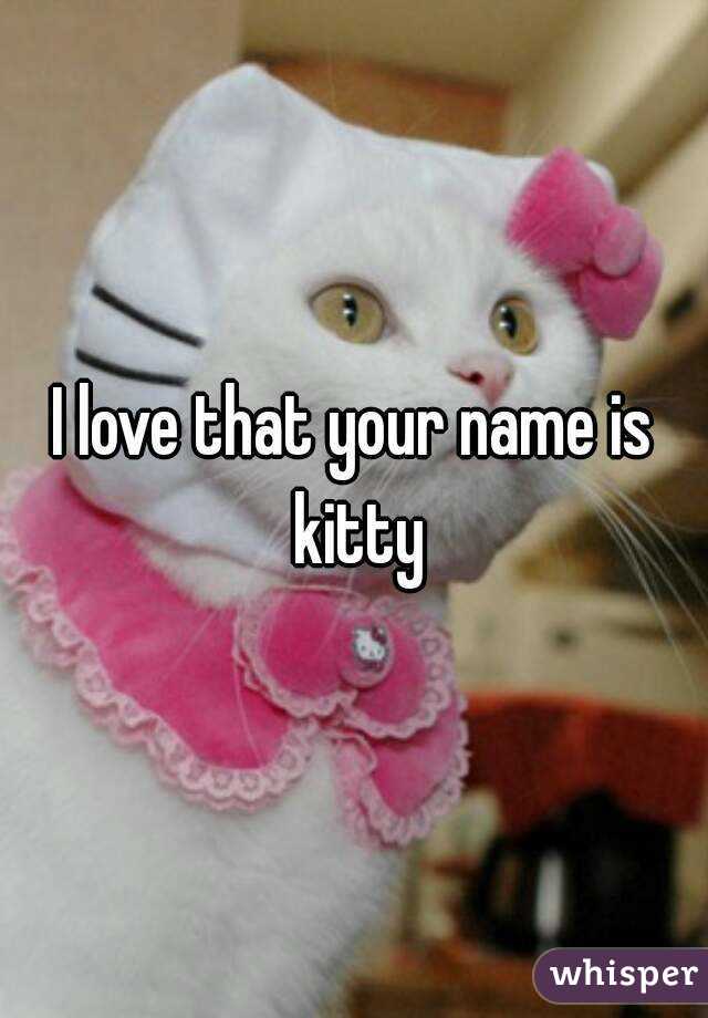 I love that your name is kitty