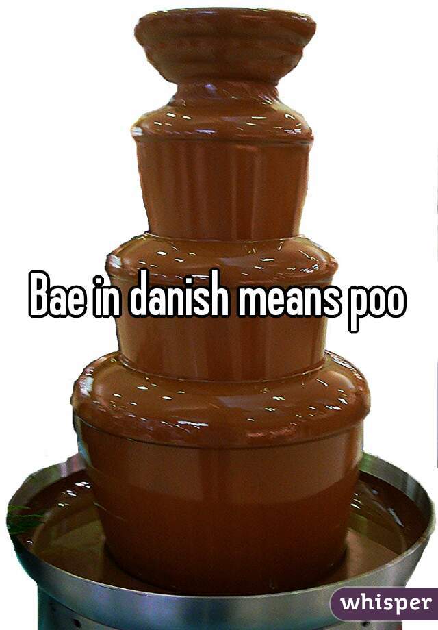 Bae in danish means poo