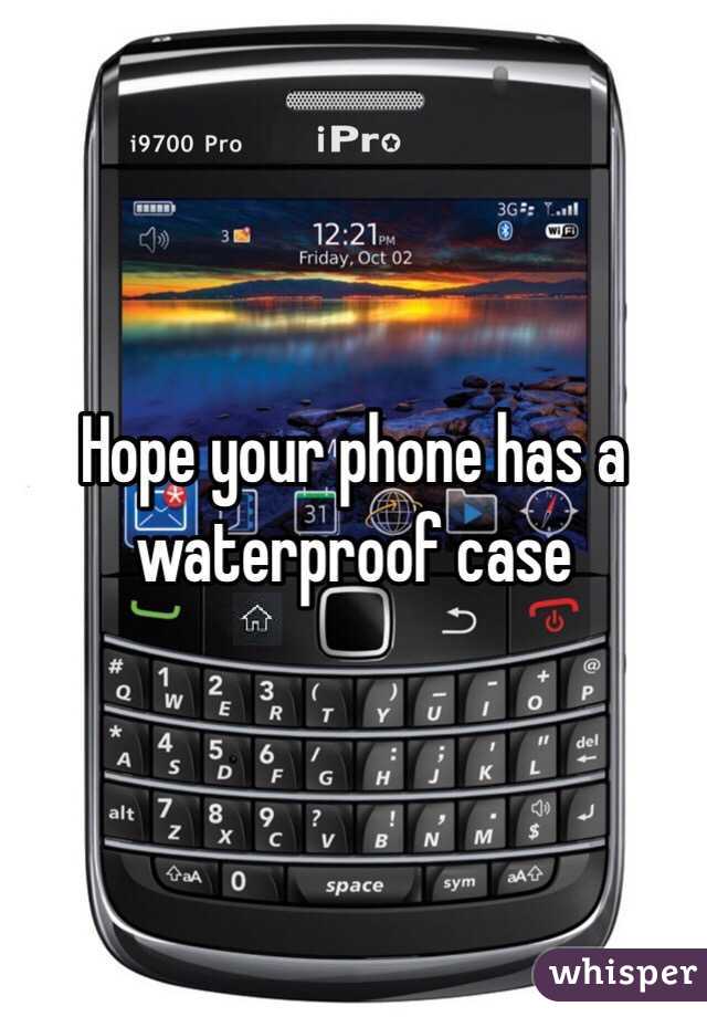 Hope your phone has a waterproof case  