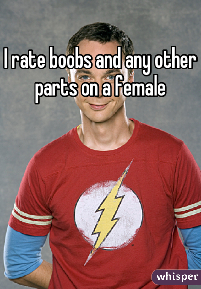 I rate boobs and any other parts on a female