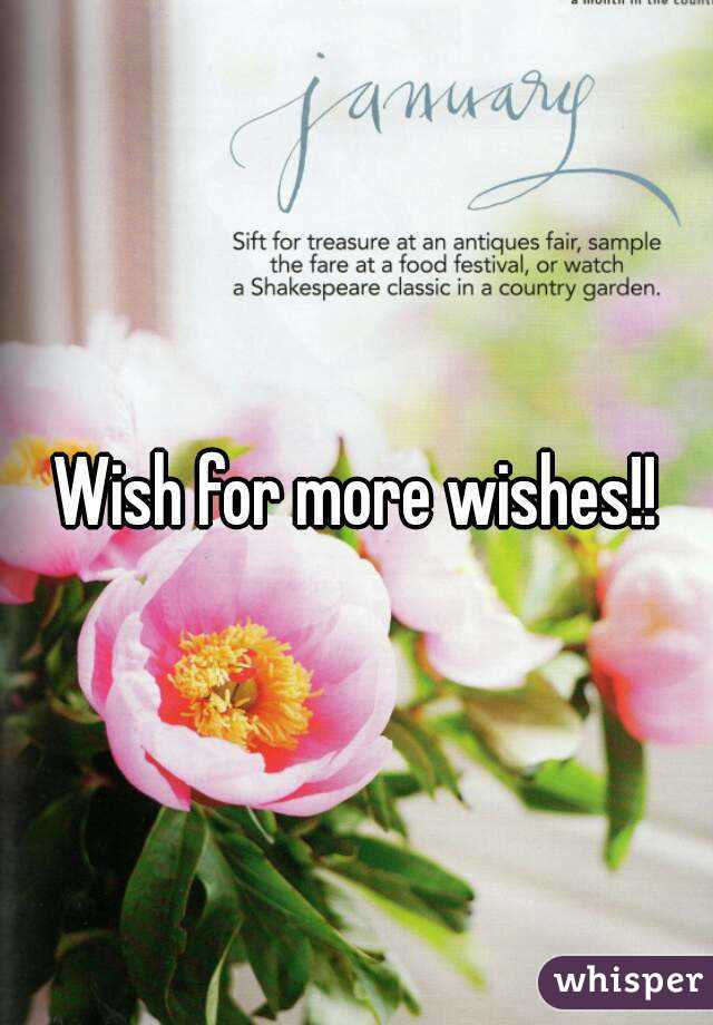 Wish for more wishes!!