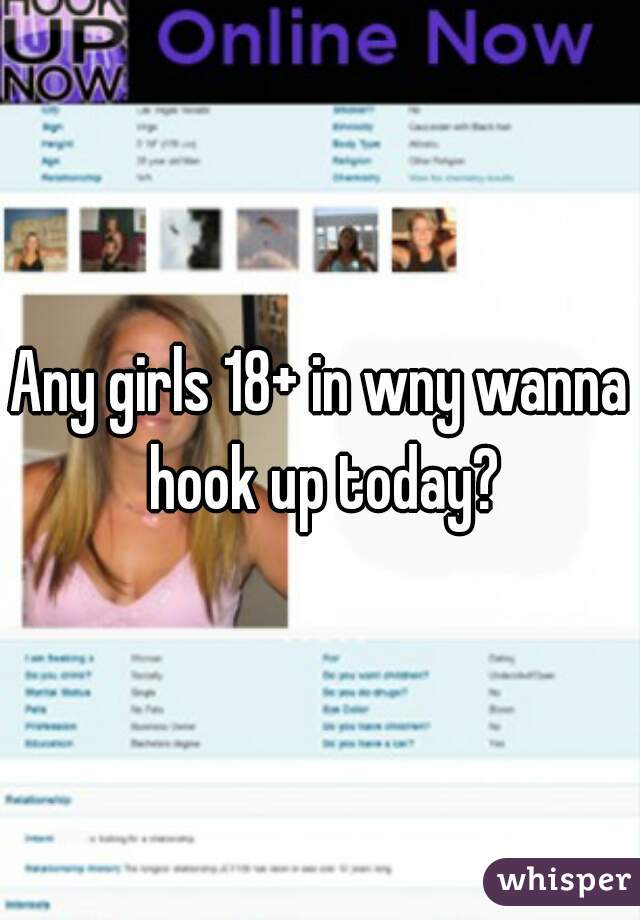 Any girls 18+ in wny wanna hook up today?