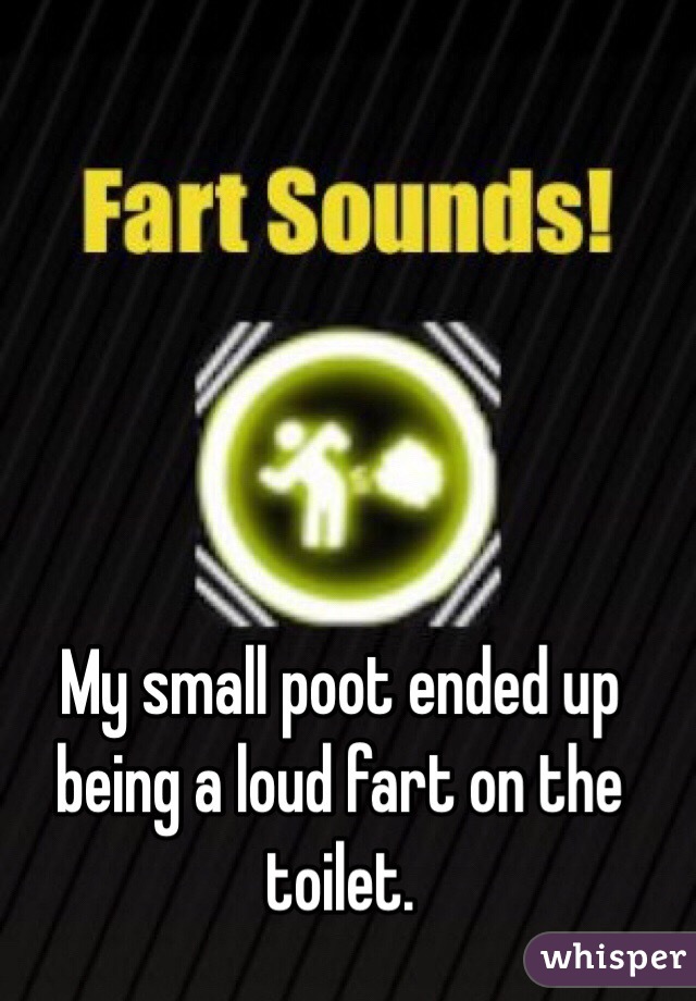 My small poot ended up being a loud fart on the toilet. 