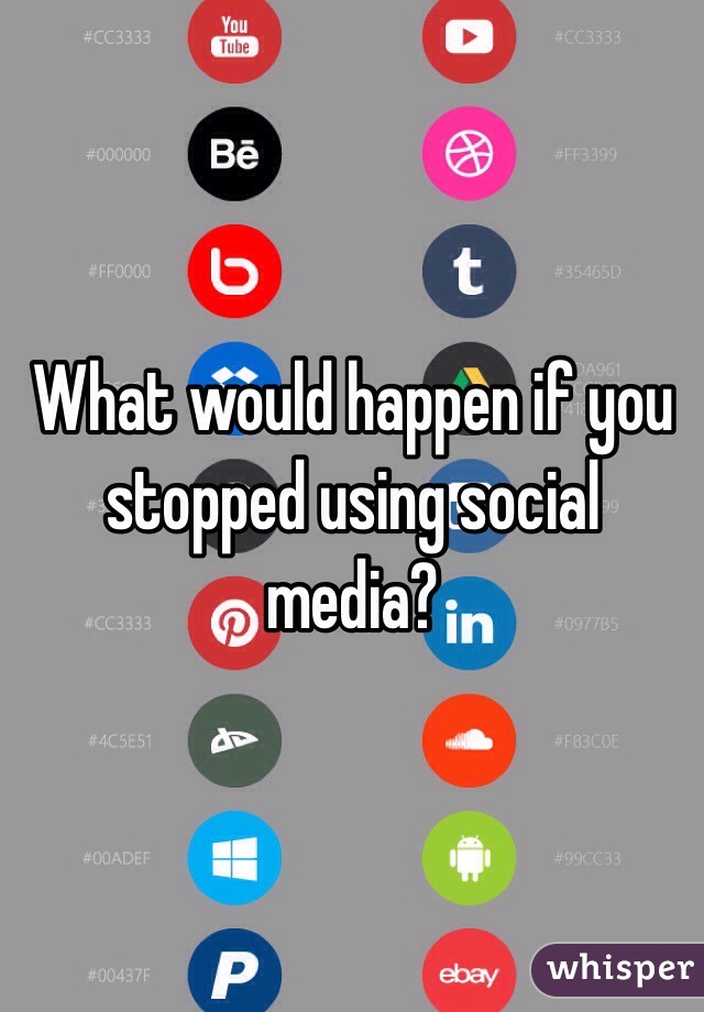 What would happen if you stopped using social media?
