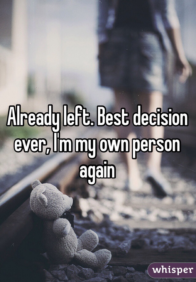 Already left. Best decision ever, I'm my own person again