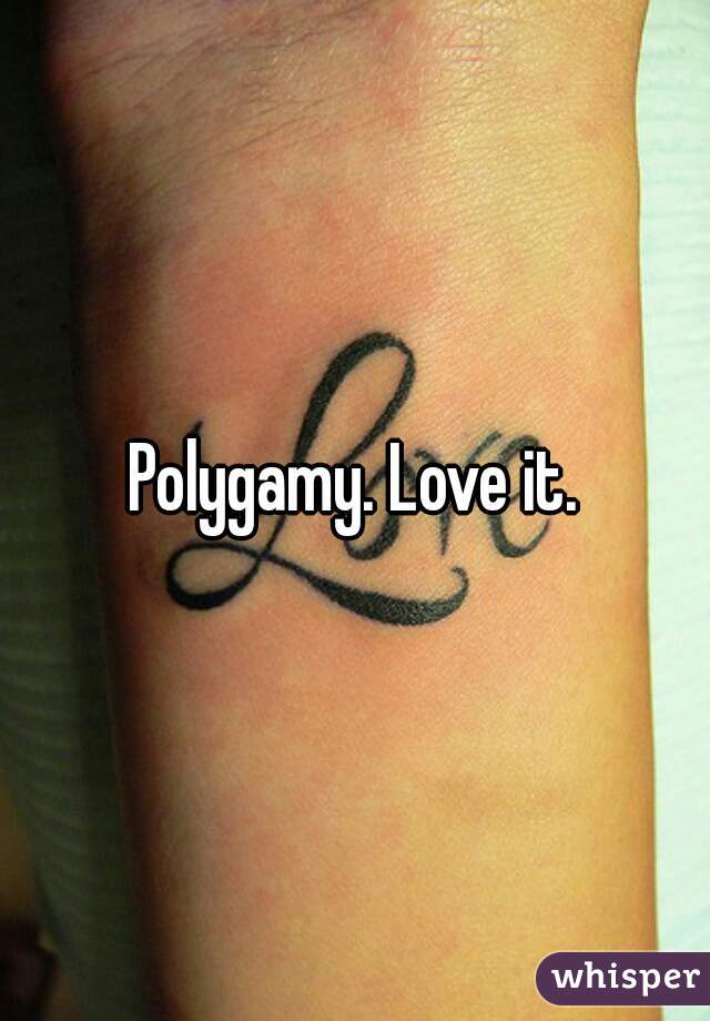 Polygamy. Love it.