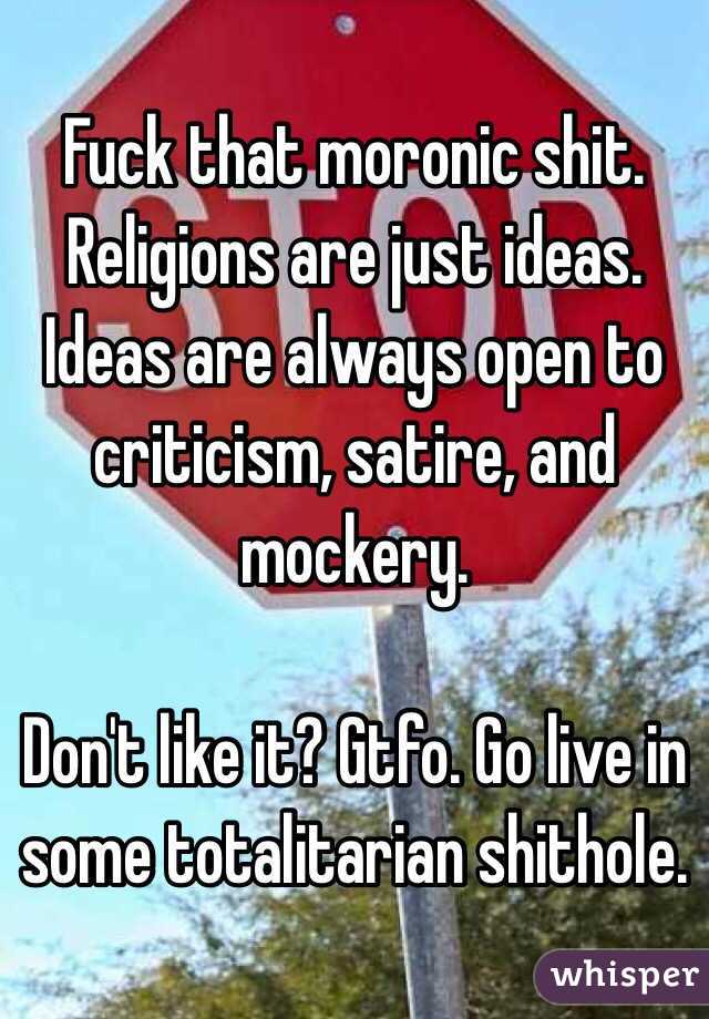Fuck that moronic shit.
Religions are just ideas.
Ideas are always open to criticism, satire, and mockery.

Don't like it? Gtfo. Go live in some totalitarian shithole.