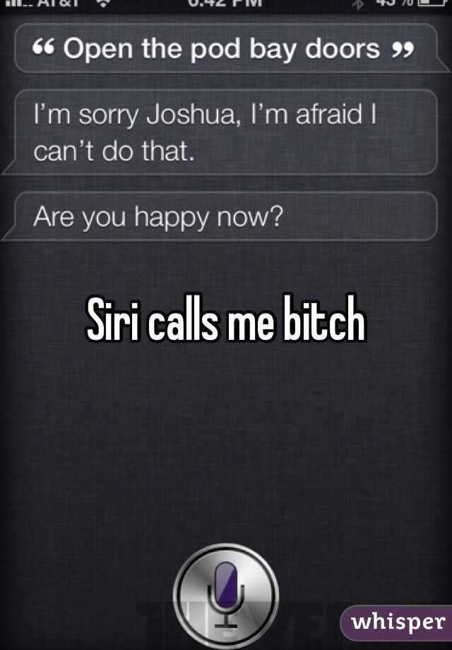 Siri calls me bitch