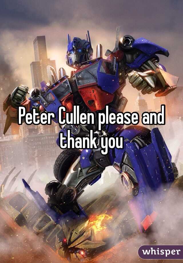 Peter Cullen please and thank you