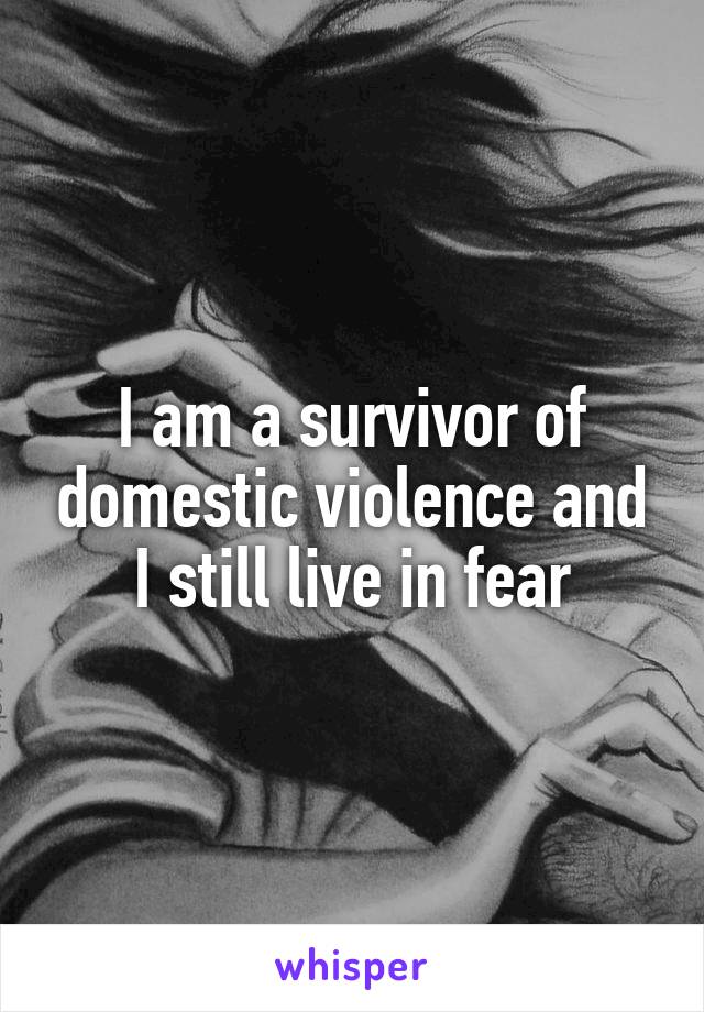 I am a survivor of domestic violence and I still live in fear