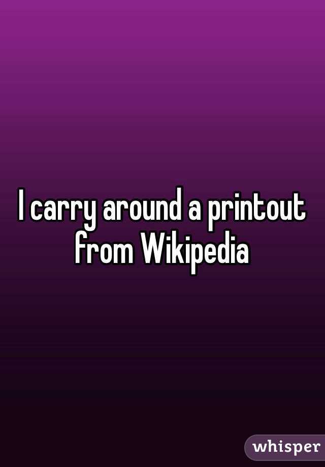 I carry around a printout from Wikipedia 