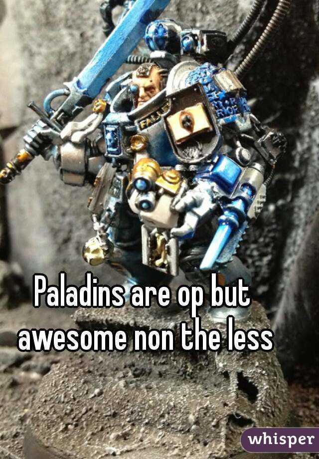 Paladins are op but awesome non the less