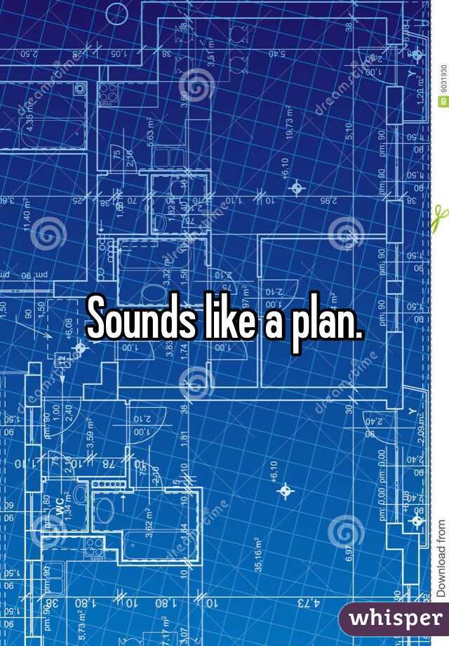 sounds like a plan definition