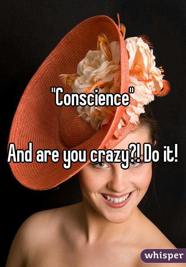 "Conscience"

And are you crazy?! Do it!