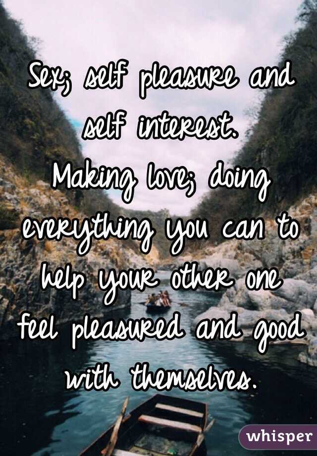 Sex; self pleasure and self interest. 
Making love; doing everything you can to help your other one  feel pleasured and good with themselves. 