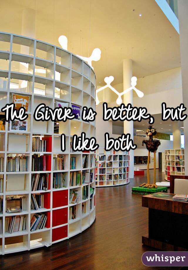 The Giver is better, but I like both