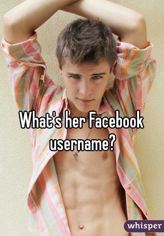 What's her Facebook username?