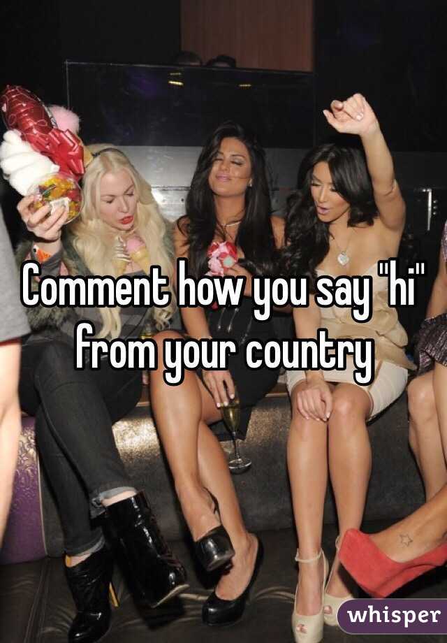 Comment how you say "hi" from your country 