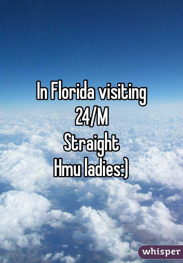 In Florida visiting
24/M
Straight
Hmu ladies:)