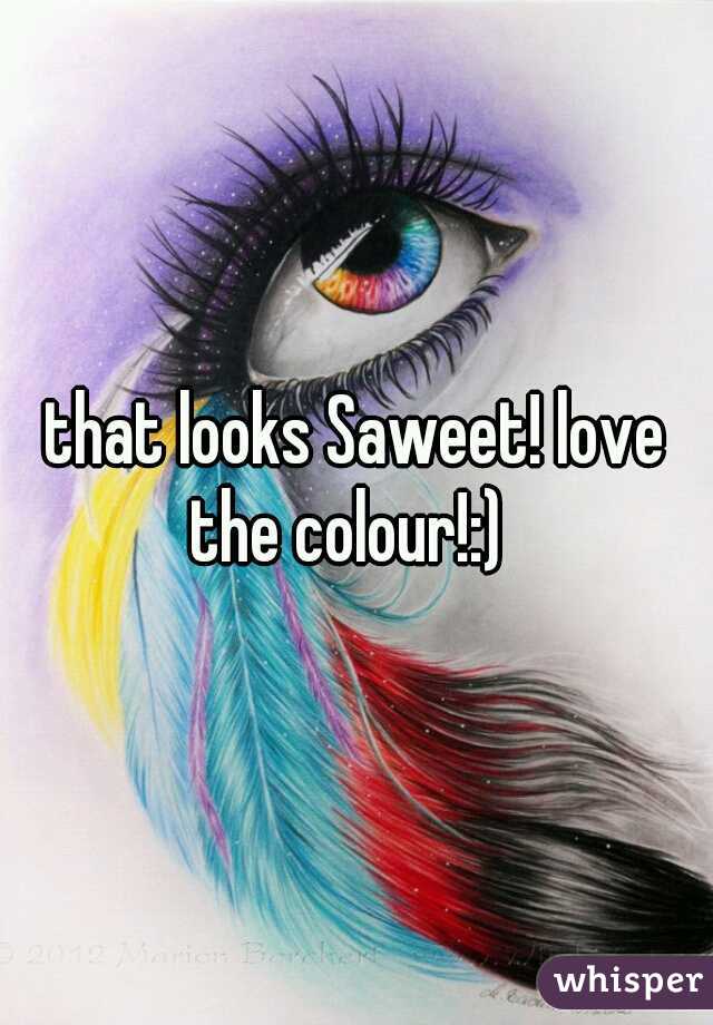 that looks Saweet! love the colour!:)  