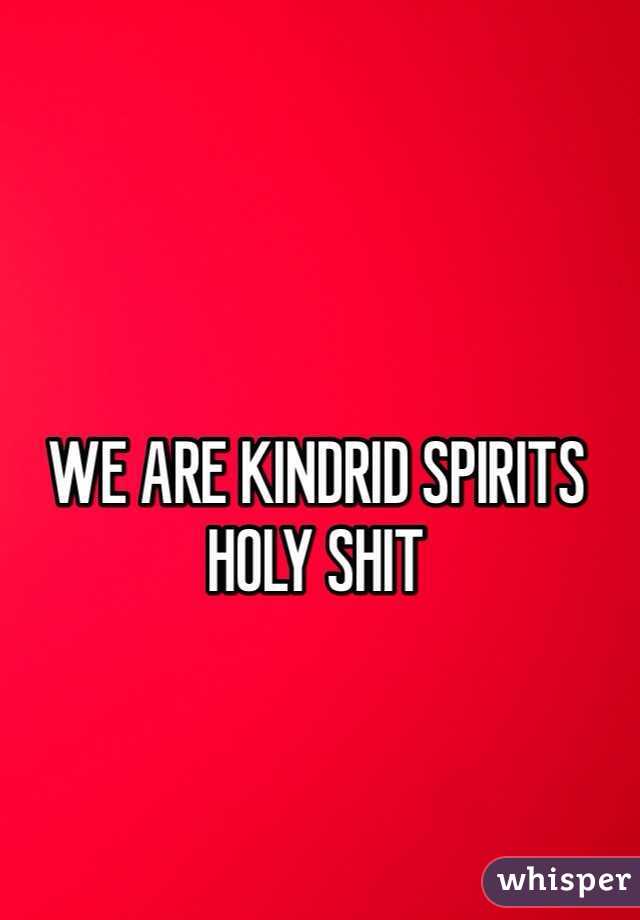 WE ARE KINDRID SPIRITS HOLY SHIT