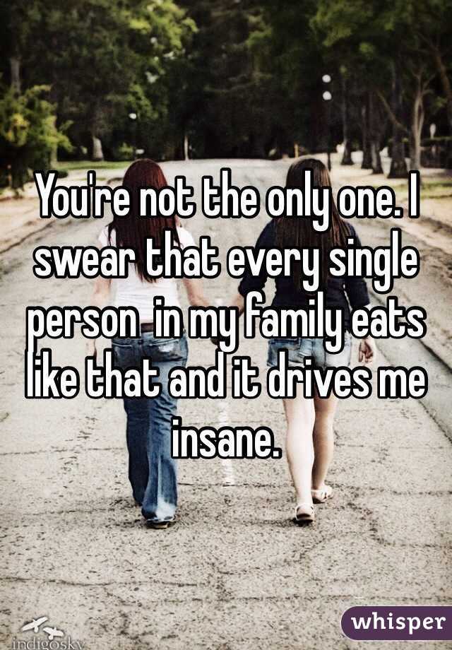 You're not the only one. I swear that every single person  in my family eats like that and it drives me insane. 