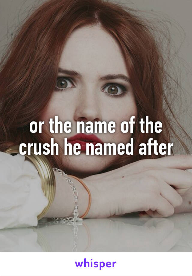or the name of the crush he named after