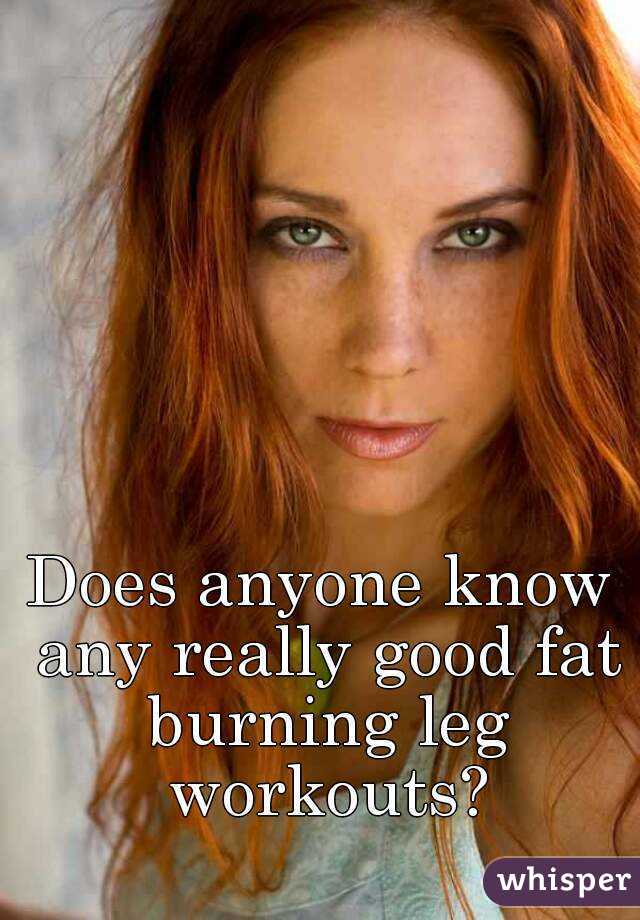 Does anyone know any really good fat burning leg workouts?