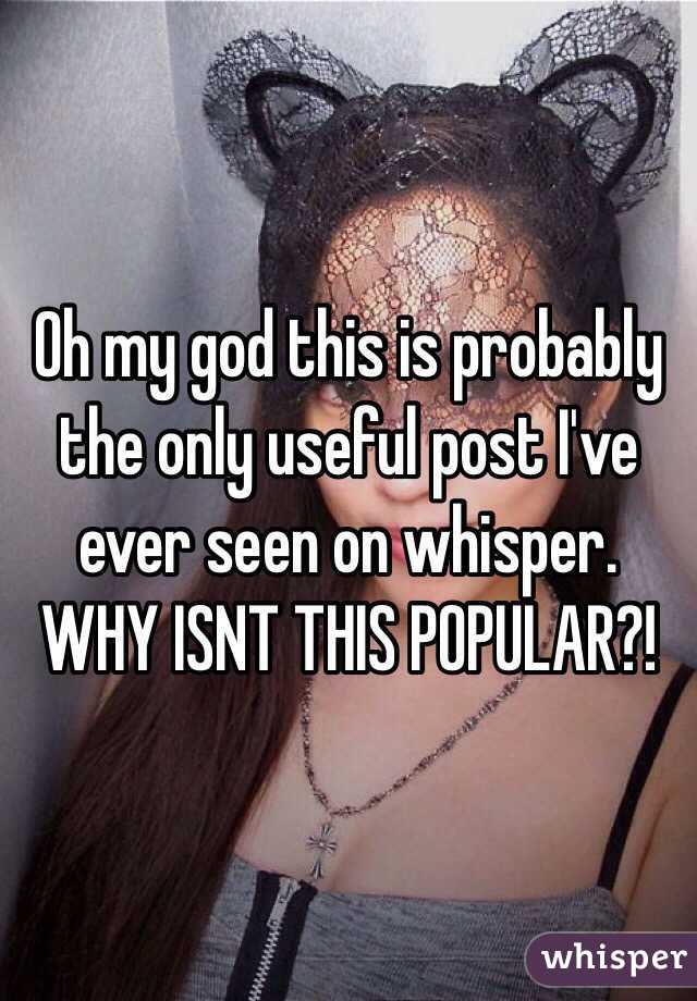 Oh my god this is probably the only useful post I've ever seen on whisper. WHY ISNT THIS POPULAR?!