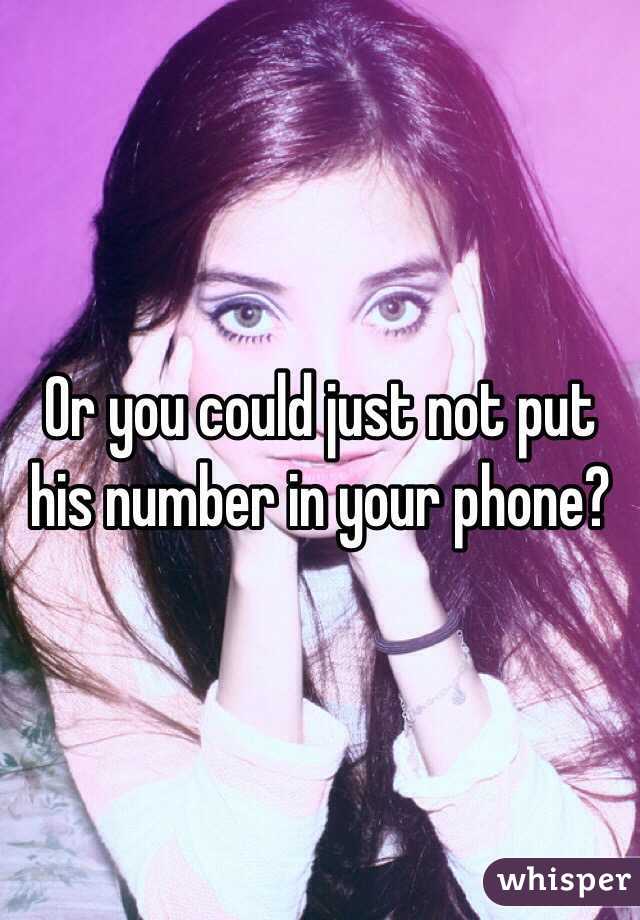 Or you could just not put his number in your phone? 