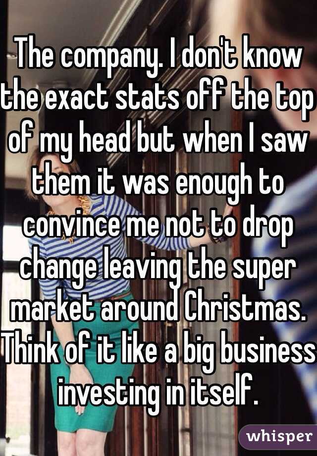 The company. I don't know the exact stats off the top of my head but when I saw them it was enough to convince me not to drop change leaving the super market around Christmas. Think of it like a big business investing in itself.