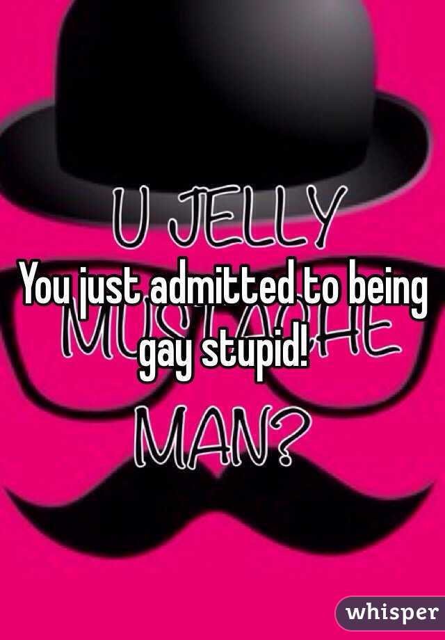 You just admitted to being gay stupid!