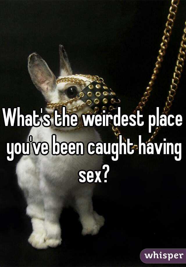 What's the weirdest place you've been caught having sex?