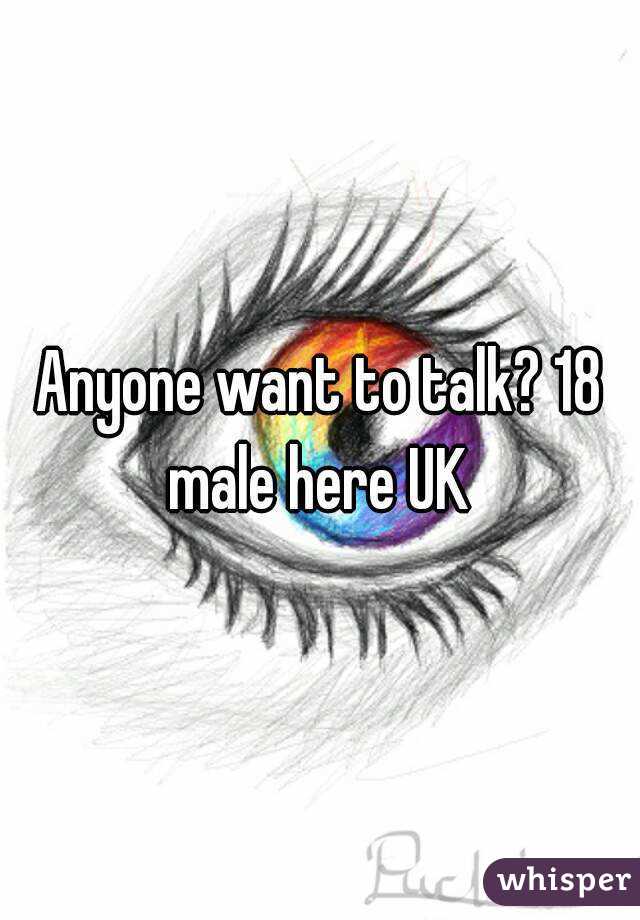 Anyone want to talk? 18 male here UK 