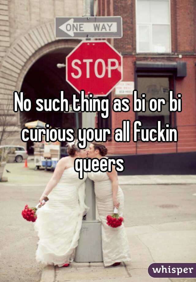 No such thing as bi or bi curious your all fuckin queers
