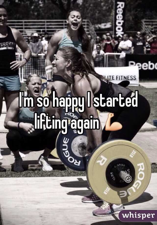 I'm so happy I started lifting again 💪