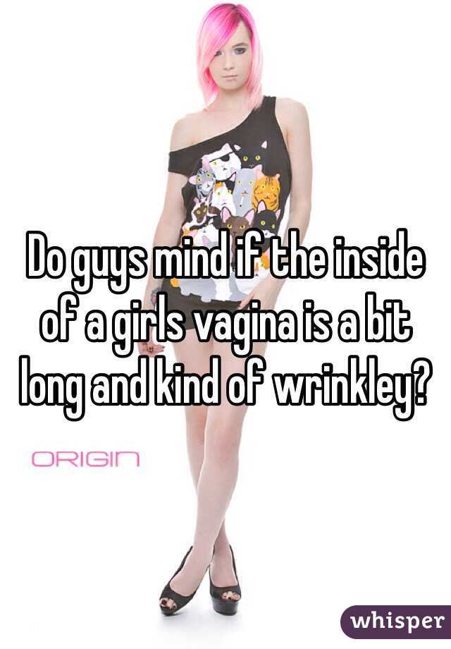 Do guys mind if the inside of a girls vagina is a bit long and kind of wrinkley?