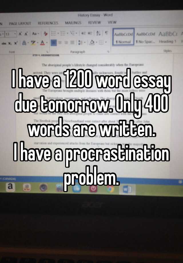 is a 1200 word essay good