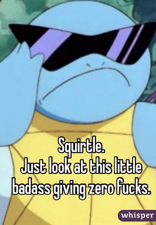 Squirtle.
Just look at this little badass giving zero fucks.