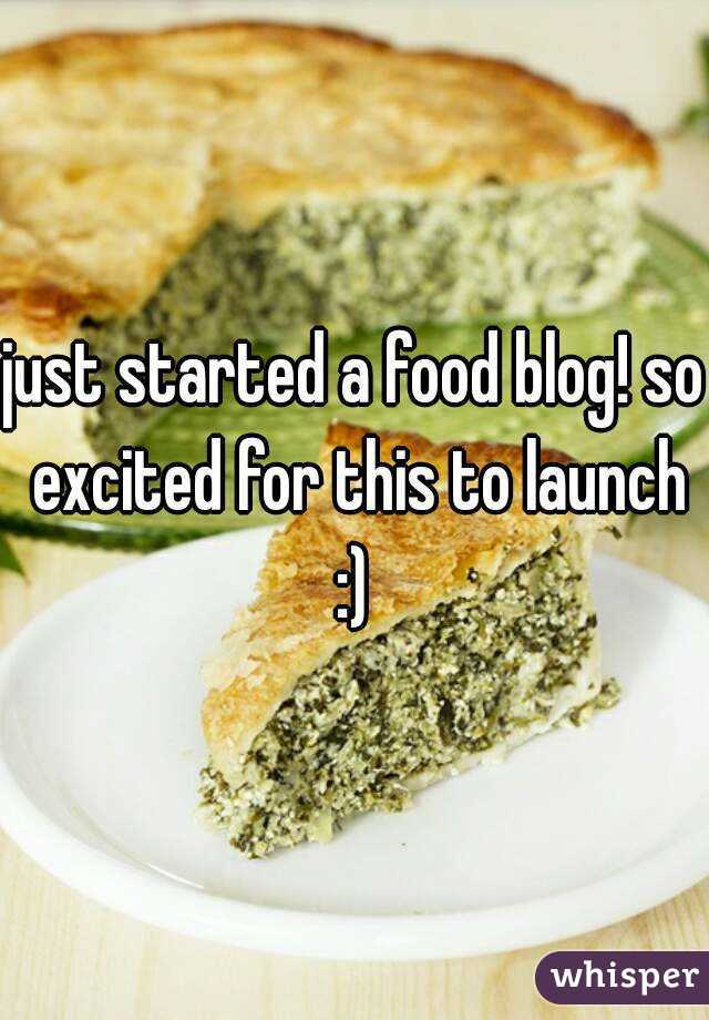 just started a food blog! so excited for this to launch :) 