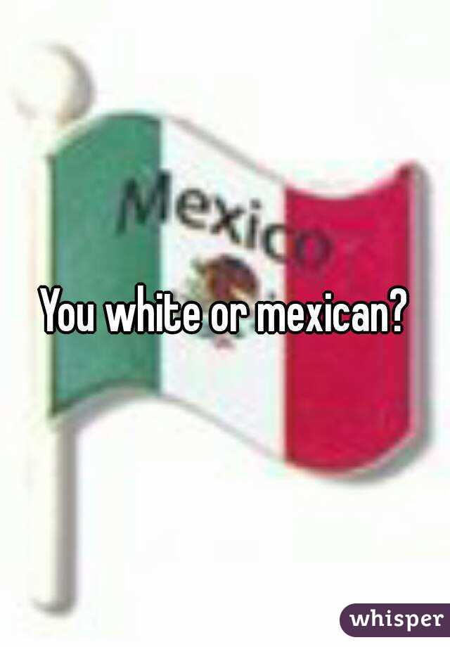 You white or mexican?