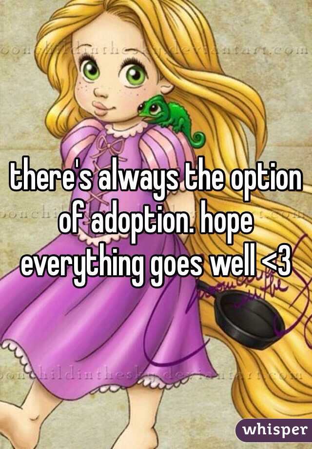 there's always the option of adoption. hope everything goes well <3 