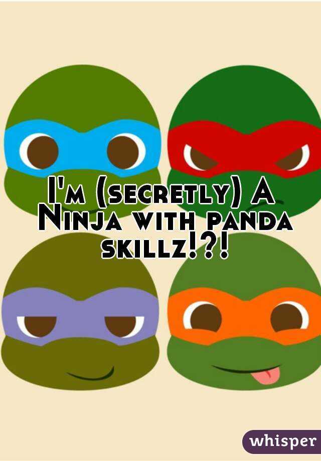 I'm (secretly) A Ninja with panda skillz!?!