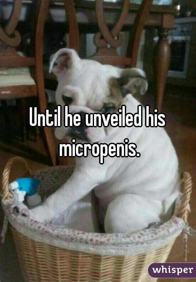 Until he unveiled his micropenis.