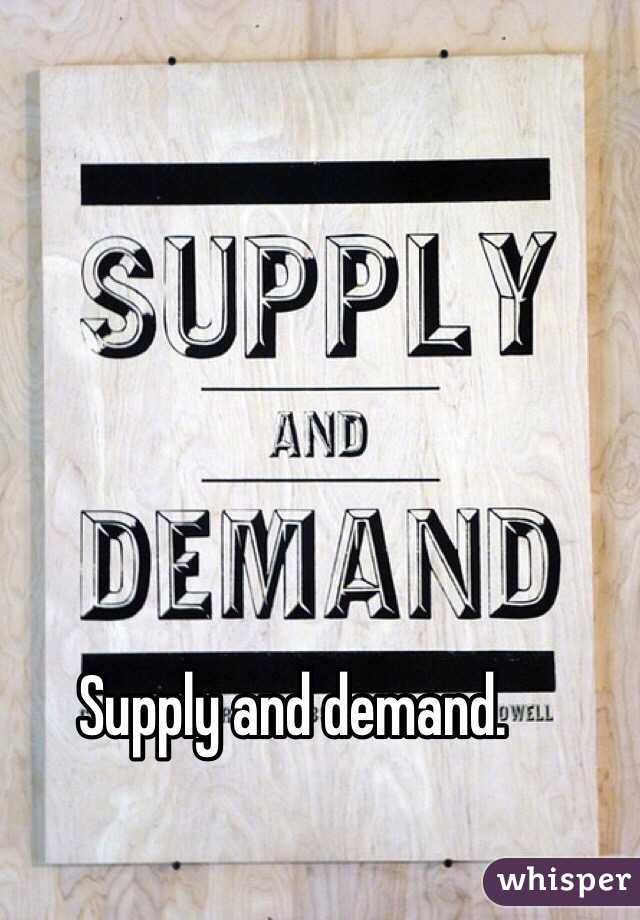 Supply and demand.