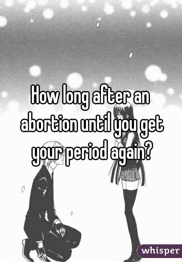 How long after an abortion until you get your period again?