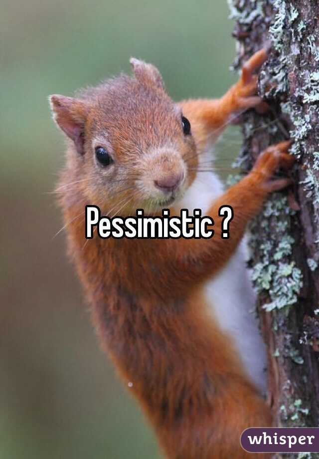 Pessimistic ? 