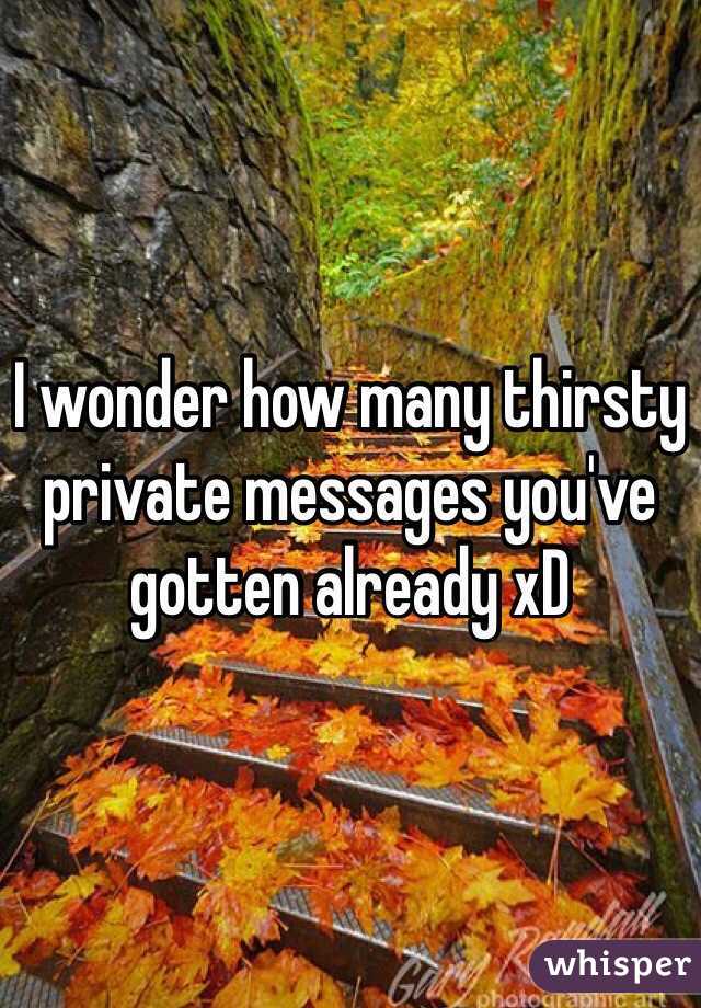 I wonder how many thirsty private messages you've gotten already xD