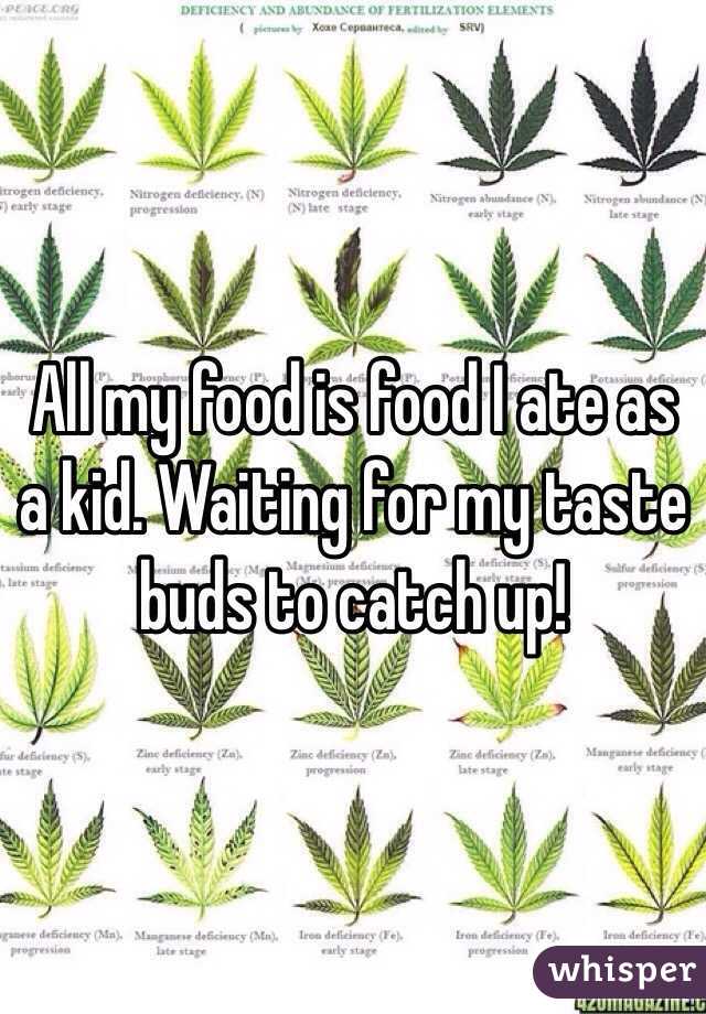 All my food is food I ate as a kid. Waiting for my taste buds to catch up! 